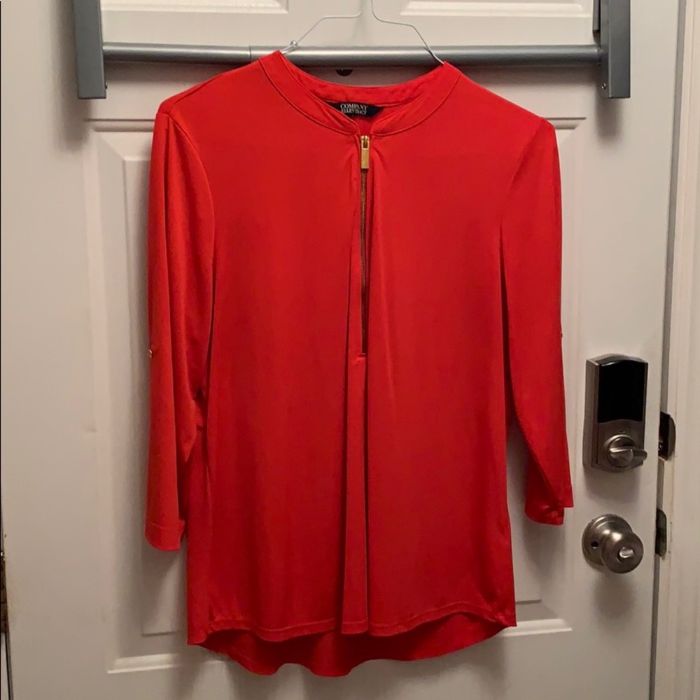Dress Blouse with Gold Zipper